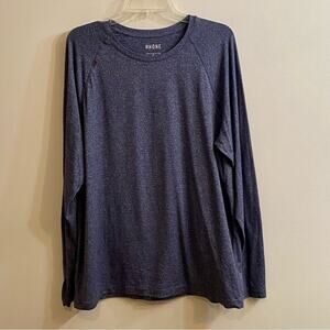 Rhone Reign Long-Sleeve T-Shirt Midnight Heather Mens Size Xl Crewneck